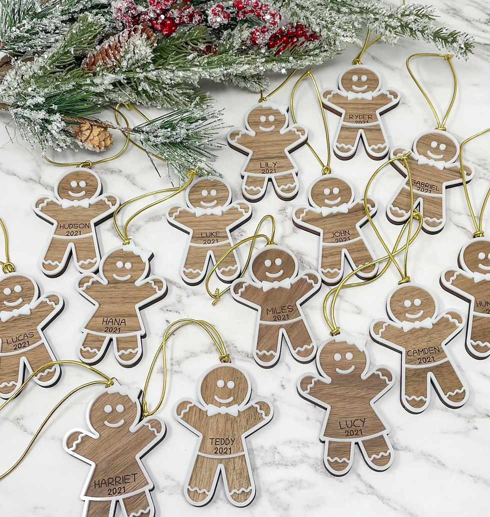 Thumbnail: Personalized Gingerbread Cookie Ornaments