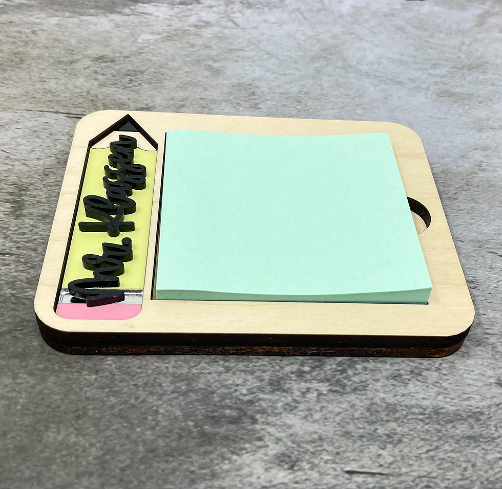 Thumbnail: Teacher Sticky Note Holder -Personalized Pencil