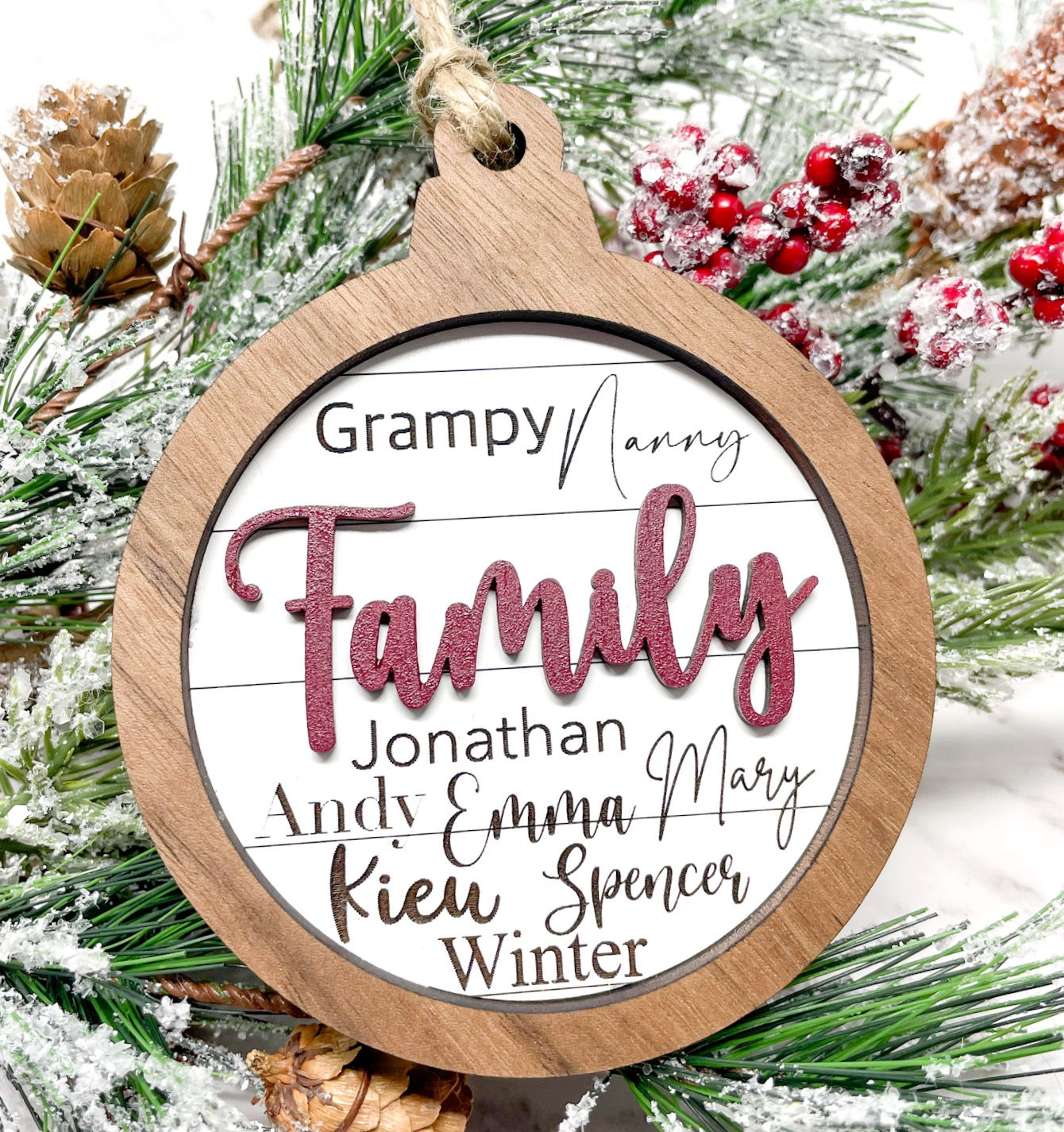 Personalized Family Collage Ornament