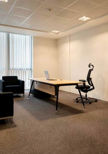 Namet Fabrika İdari Binası ofis mimari ve iç mimari tasarımı 2009 Gebze Kocaeli Türkiye. Ofis çalışma masası deri kanepe perde pencere modern yönetici odası iç mimari tasarımı - DPI Group