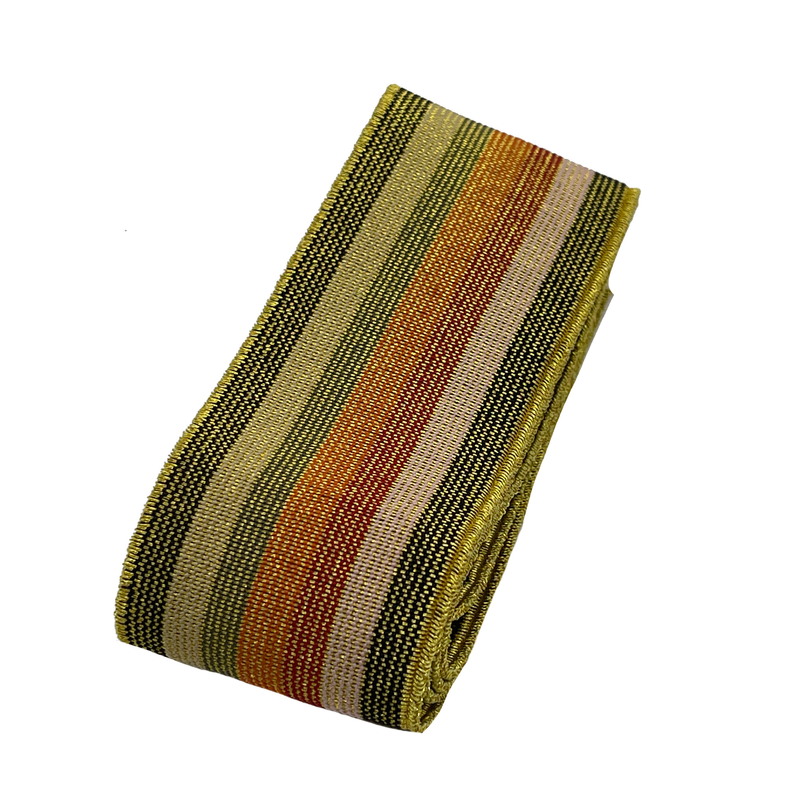 Fall Gold Orange Green Rust Metallic Stripes