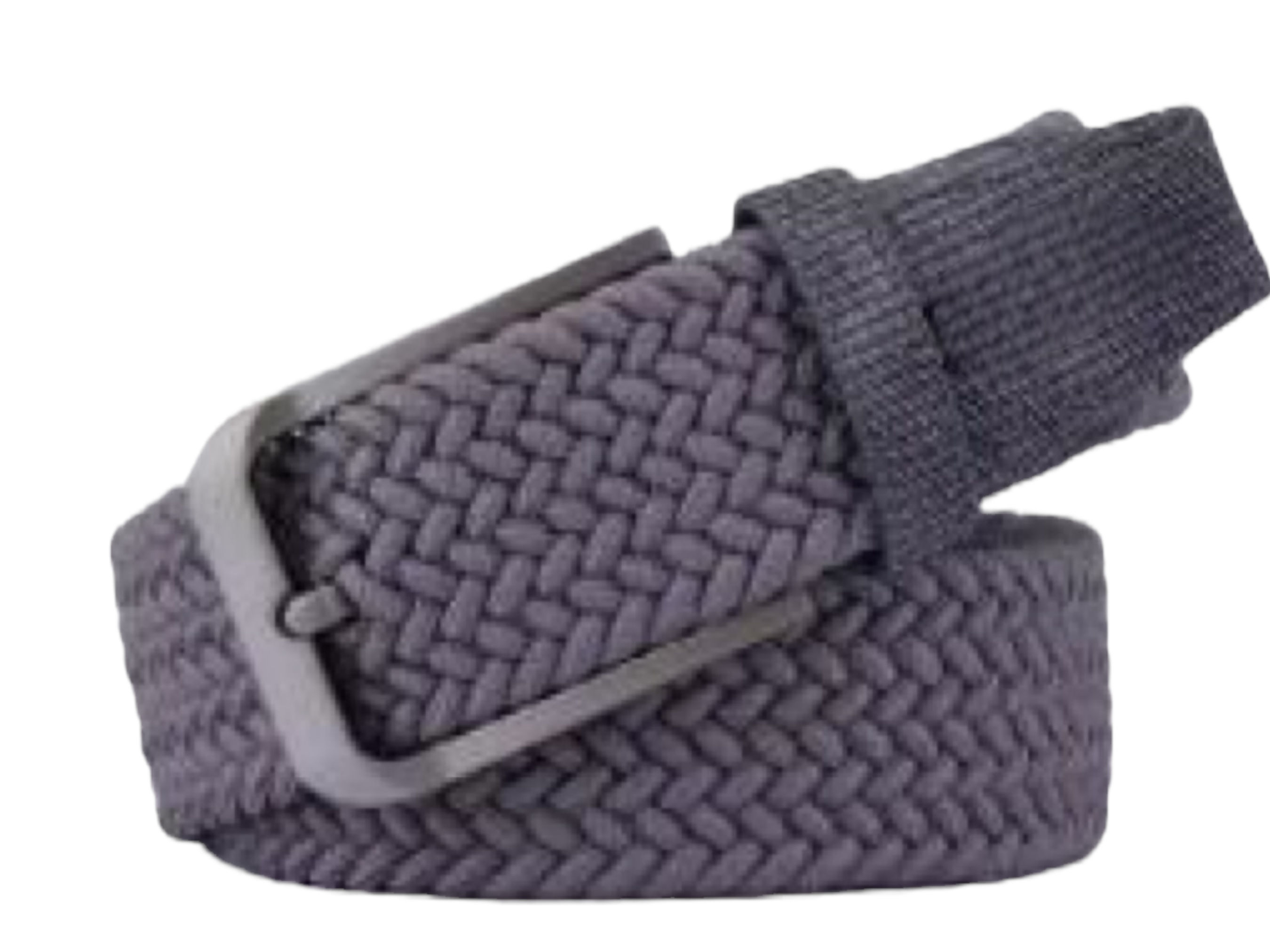 Grey Braided Rope Stretch Belt