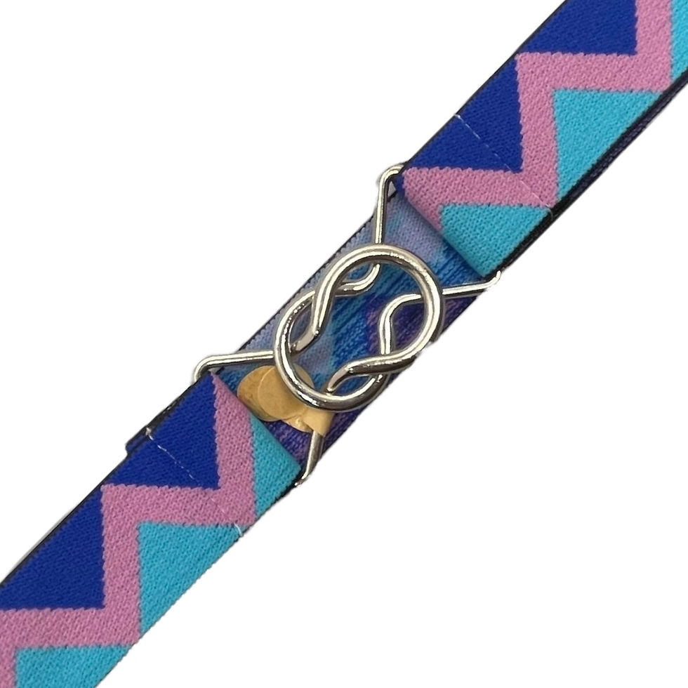 Blue Dark Pink Turquoise Lightning Triangles
