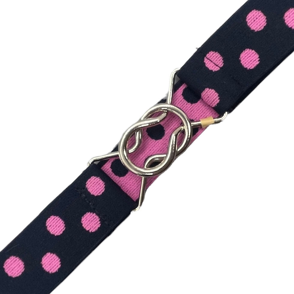 Navy Pink Polka Dot