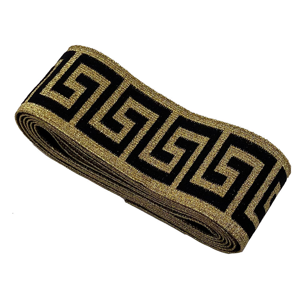 Gold Black Metallic Greek Key