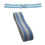 Thumbnail: Light Blue White Silver Metallic Stripe