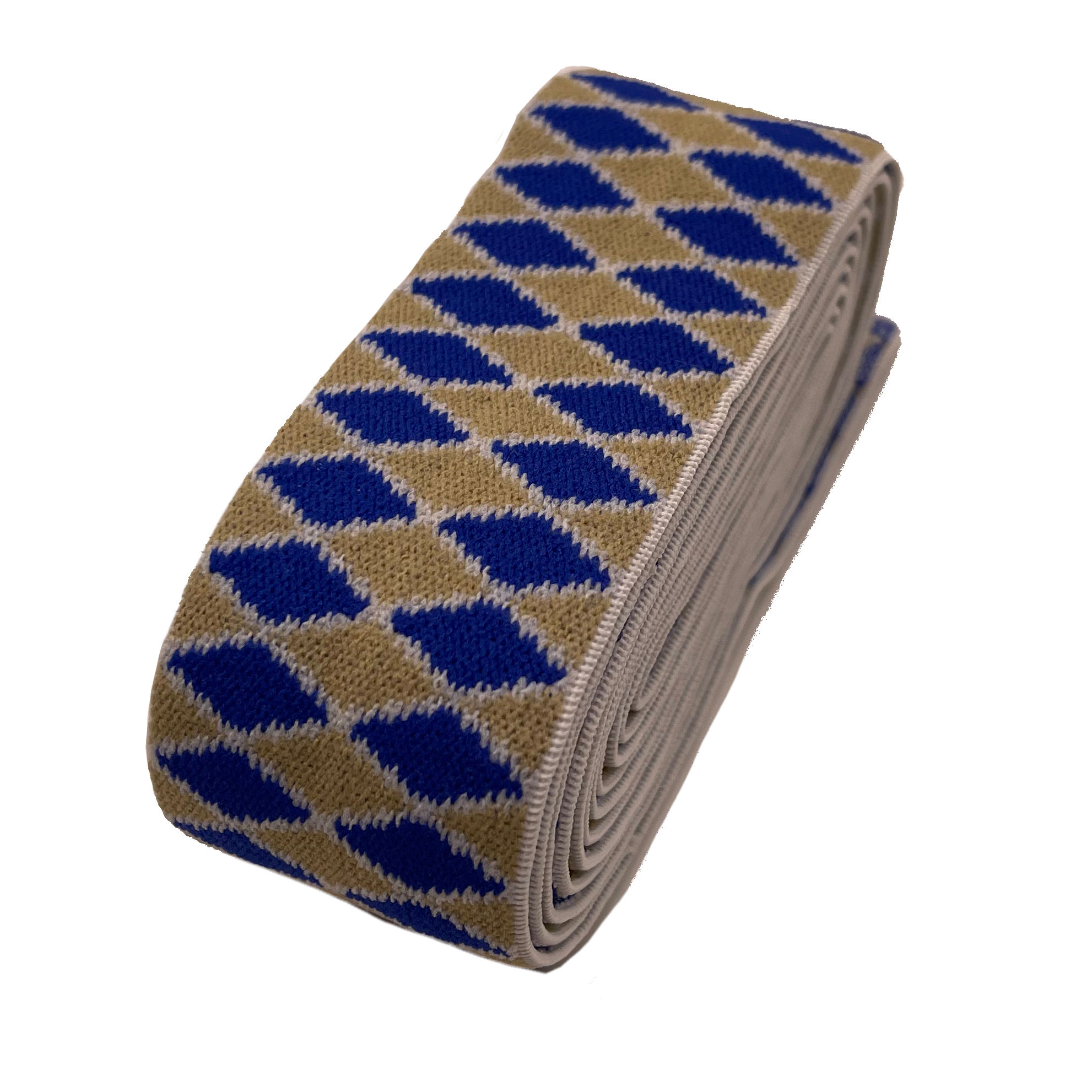 Tan w/ Blue Diamonds