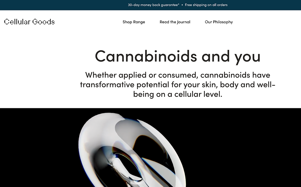 Cellular Goods Cannabinoids Evergreen Website Content