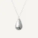 Collar Teta pezon mama mujer en plata con cadena zoom