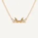 Collar Golondrinas Gold pajaro en oro con cadena