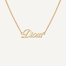 Collar Diosa en oro lettering zoom