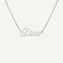 Collar Diosa en plata lettering zoom