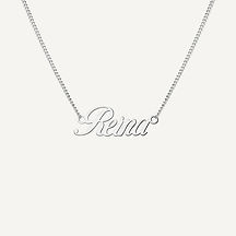 Collar Reina en plata lettering zoom