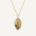Collar Vulva vagina coño en oro con cadena zoom