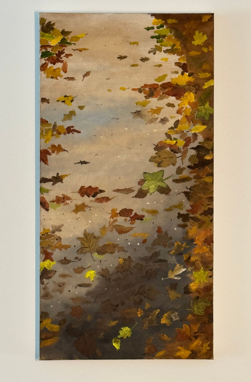 oil on canvas 12"x24" 
rye puddle 