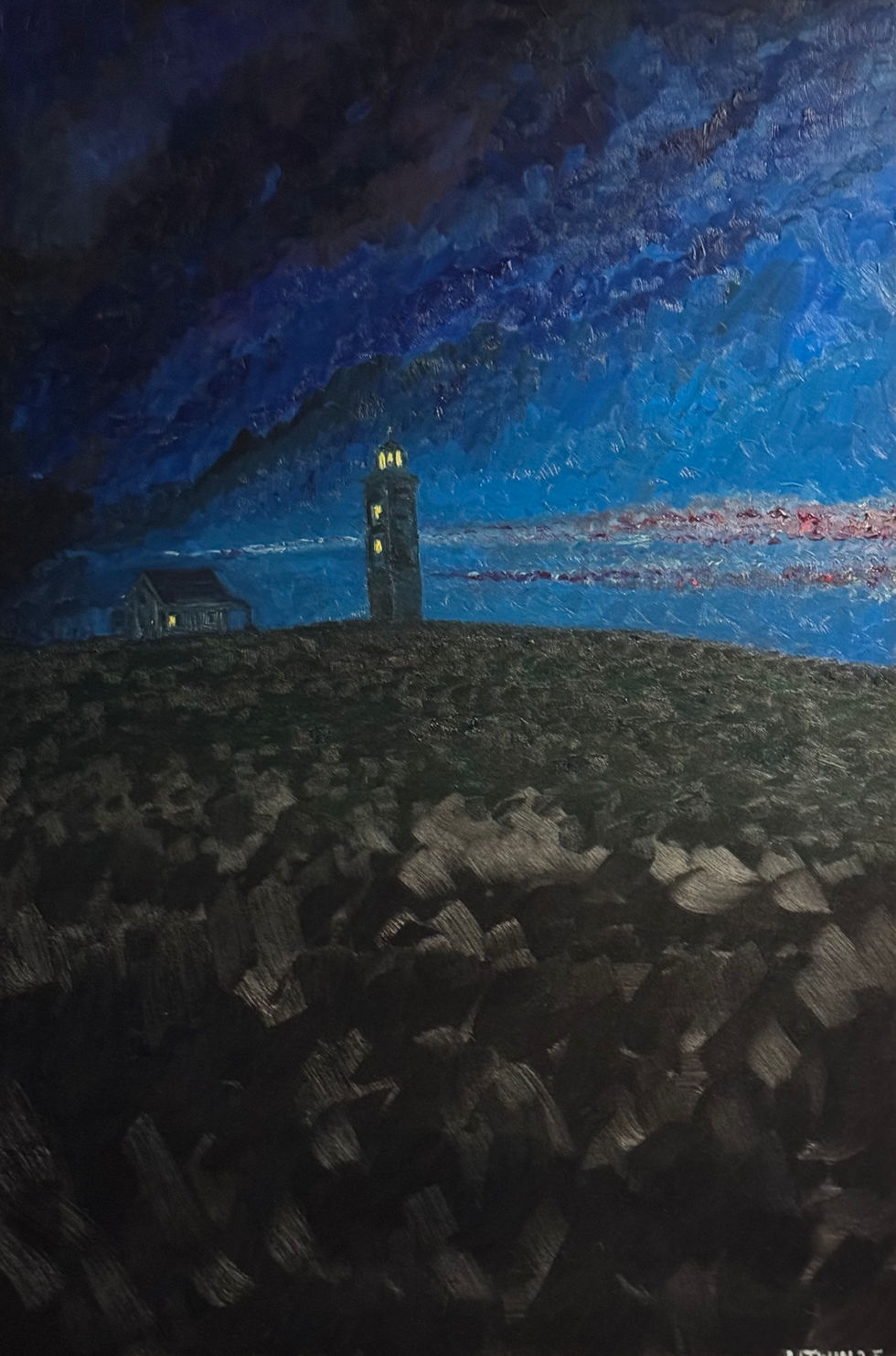 oil on canvas 18"x24" 
rhode island dusk