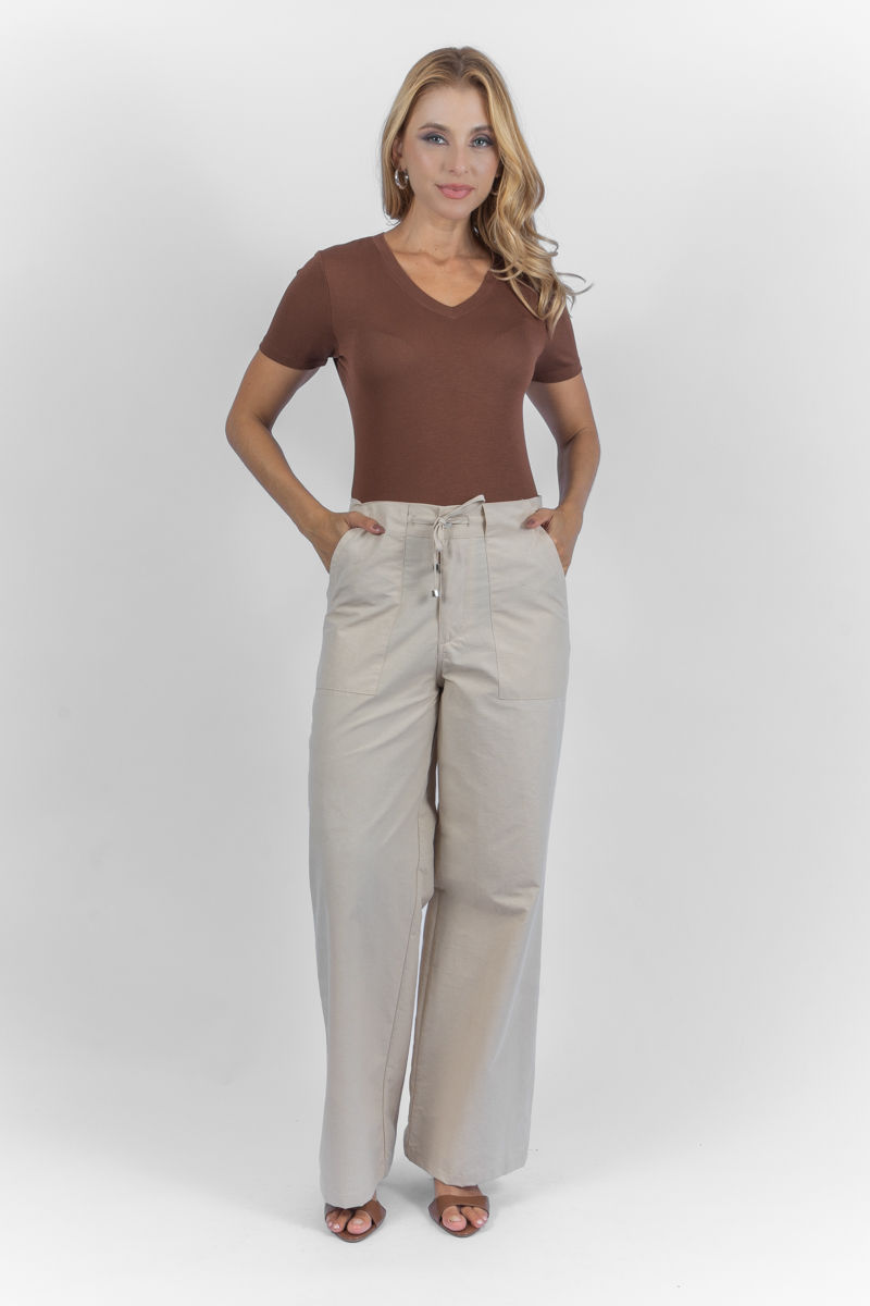Miniatura: 03.3621-W Calça wide leg bolso sobreposto e cordão