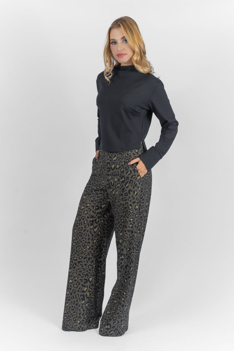Miniatura: 03.3617-W Calça de alfaiataria reta com bolso faca