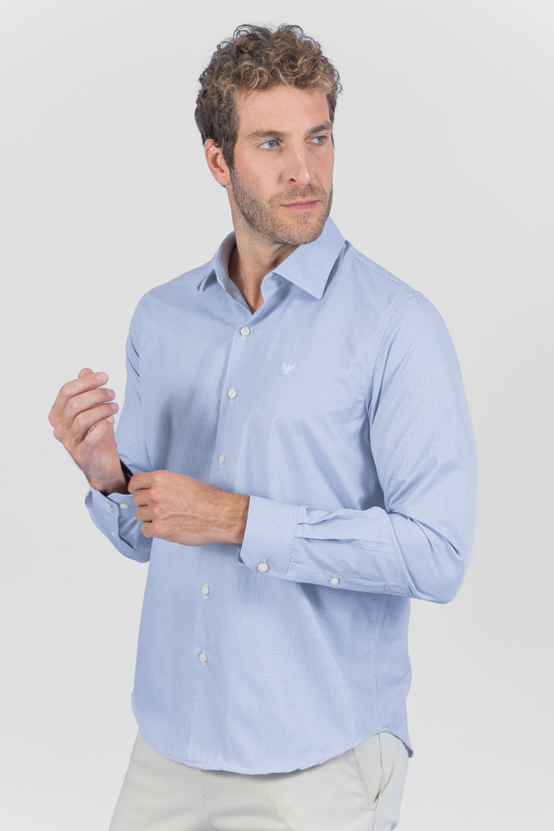 01.20782-F Camisa Tech tricoline maquinetado manga longa