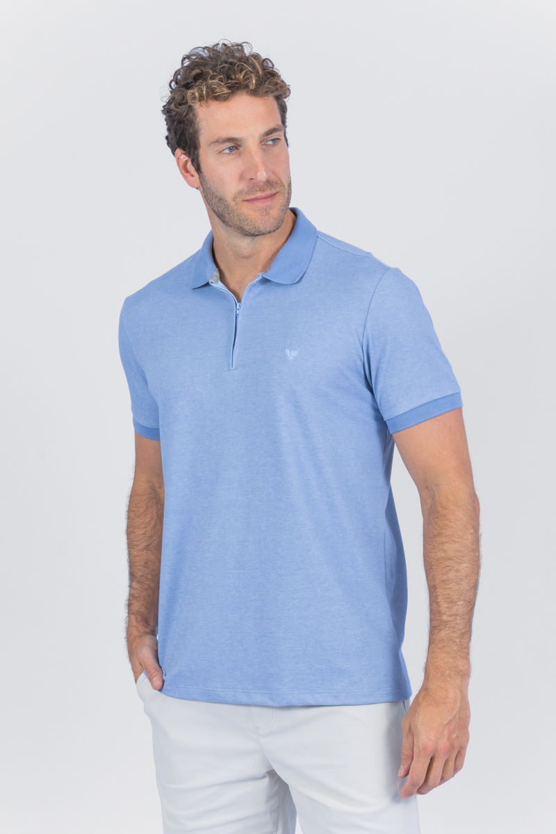 Miniatura: 02.5095-F Polo malha piquet lisa com ziper