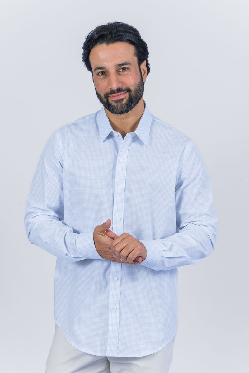 01.20828-R Camisa Algodão Egípcio tricoline xadrez manga longa