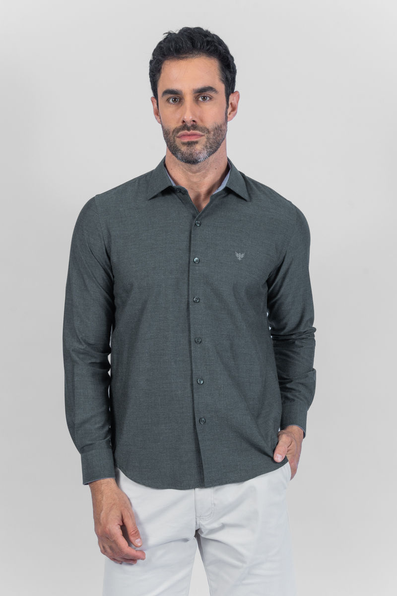 Miniatura: 01.21240-F Camisa manga longa viscose com algodão