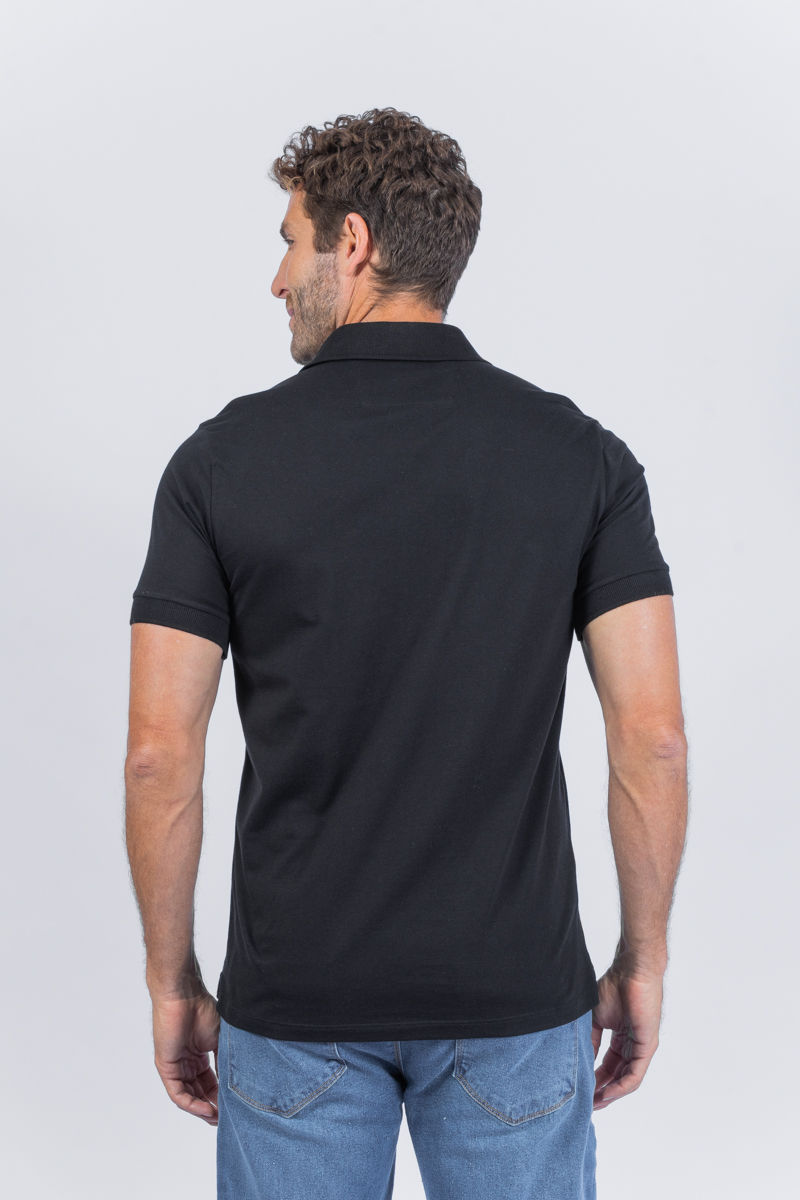 Miniatura: 02.5273-M Polo manga curta meia malha Pima