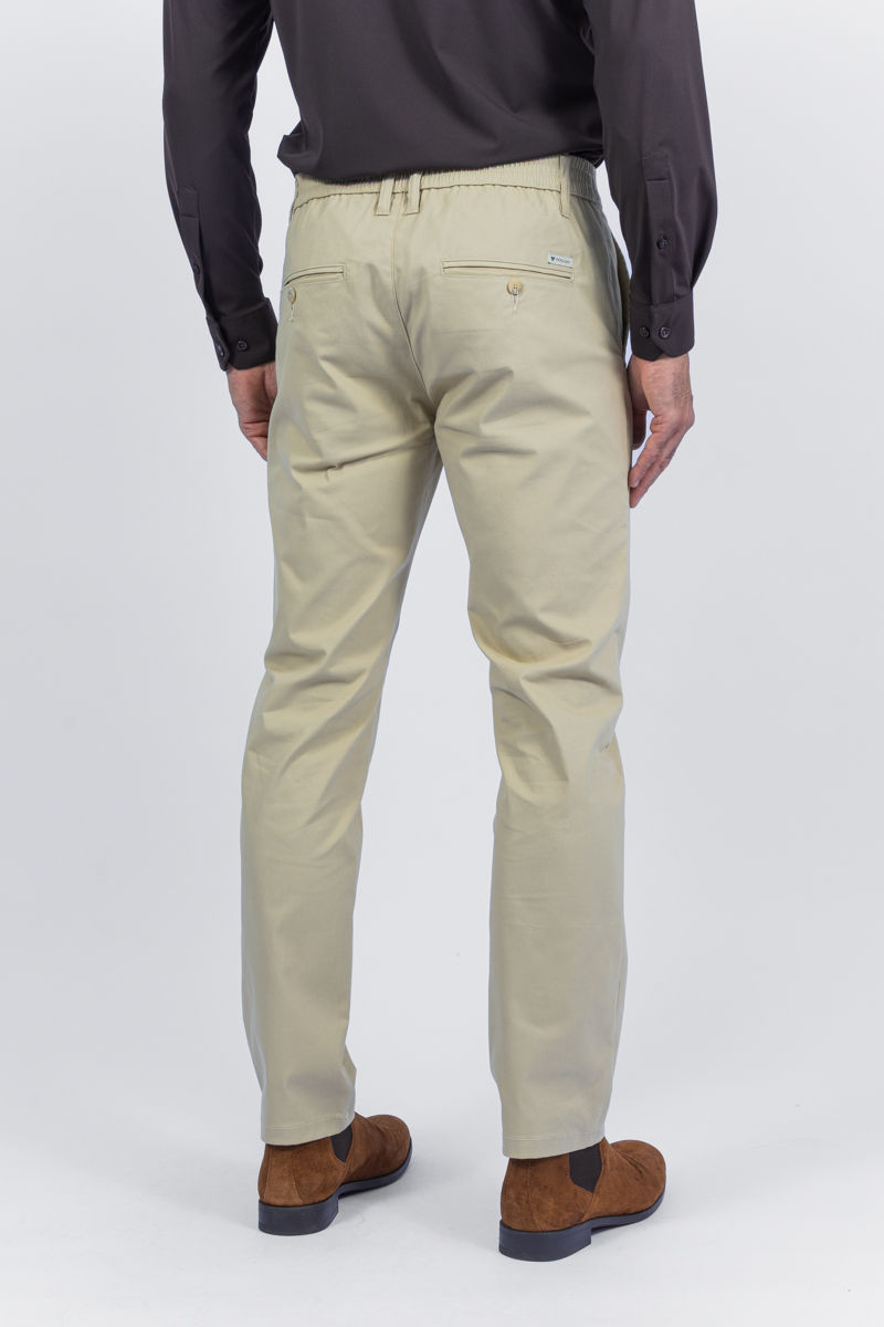 Miniatura: 03.3577-N Calça alfaiataria bolso faca com elástico no cós