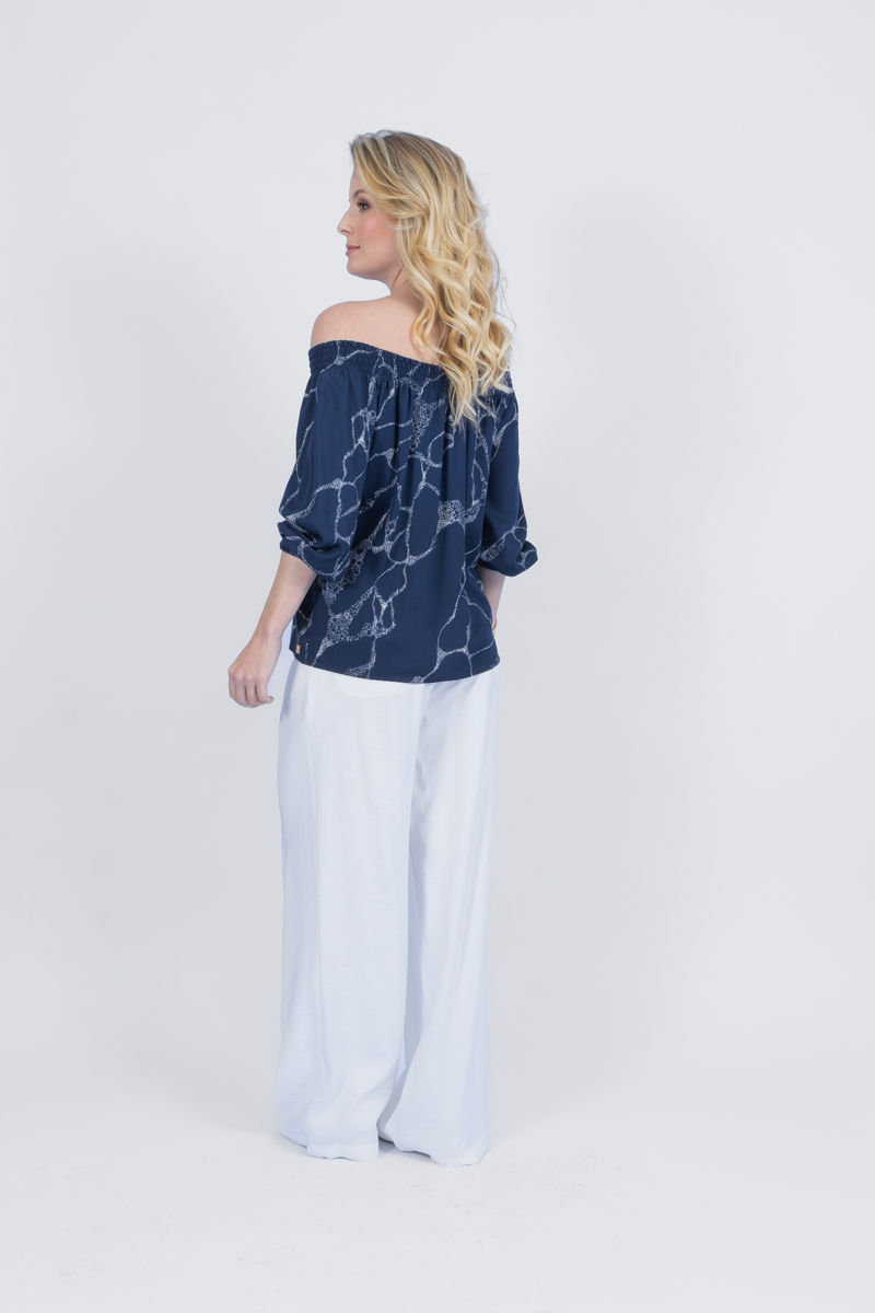 Miniatura: 10.20970-W Blusa com manga 3/4 pala de lastex