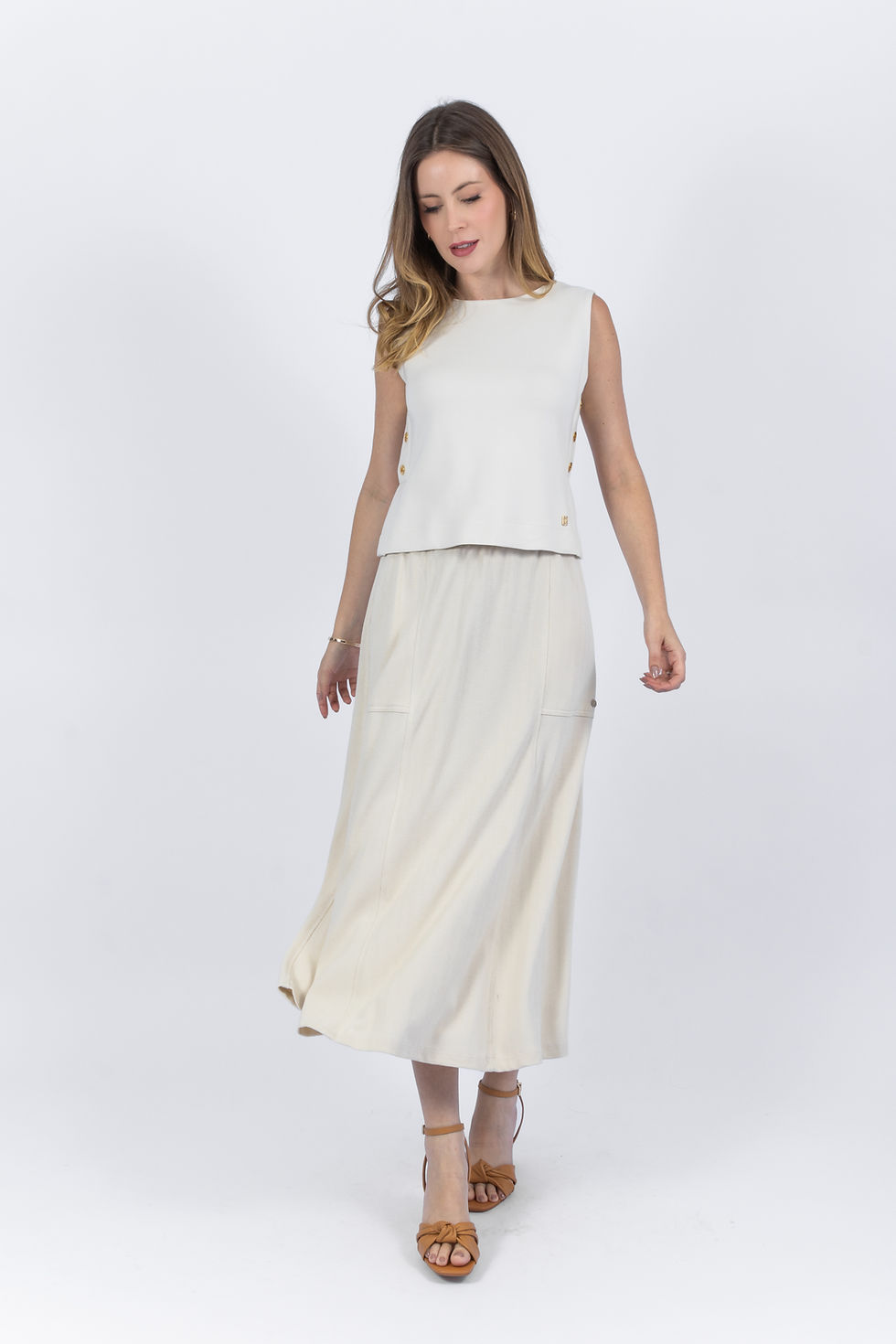 Miniatura: 10.20551-W Blusa regata com detalhes de botões na lateral