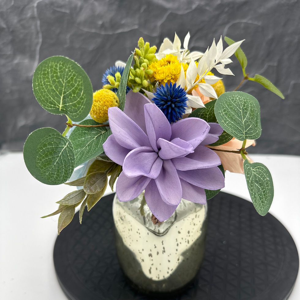 Thumbnail: Gold Mason Jar Blue and Purple