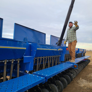 Todd on a combine