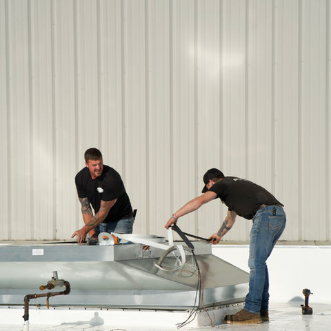 ACS Air Care Specialists doing an install