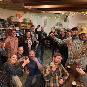 Toasting to winning an award