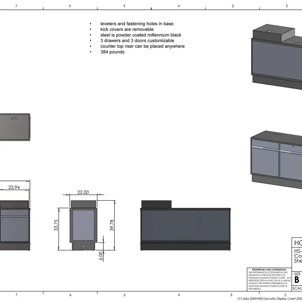 Fortress Display HS-25 full specs