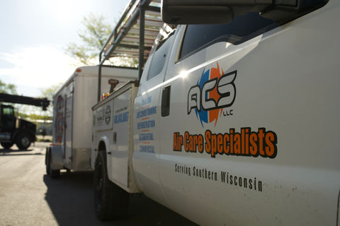 ACS Air Care Specialists doing an install