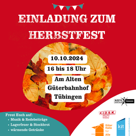 Herbstfest am 10.10.2024, 16 bis 18 Uhr auf dem Quartiersplatz