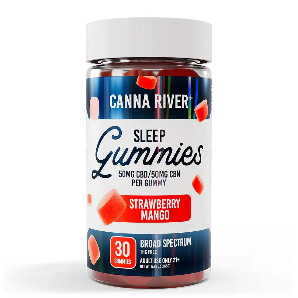 CANNA RIVER StrawMango CBD Sleep Gummies