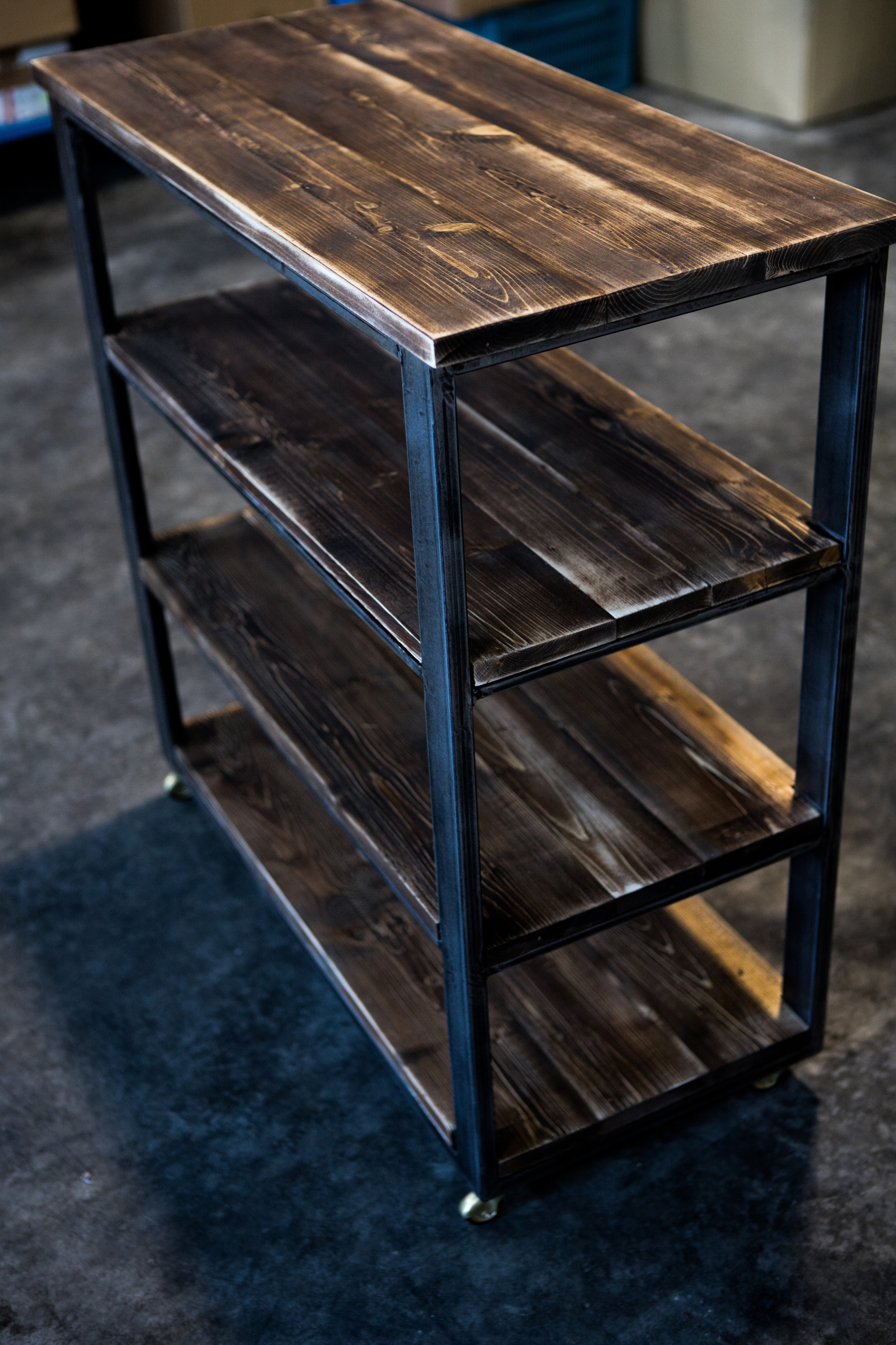 Mobile stile industrial ferro e legno