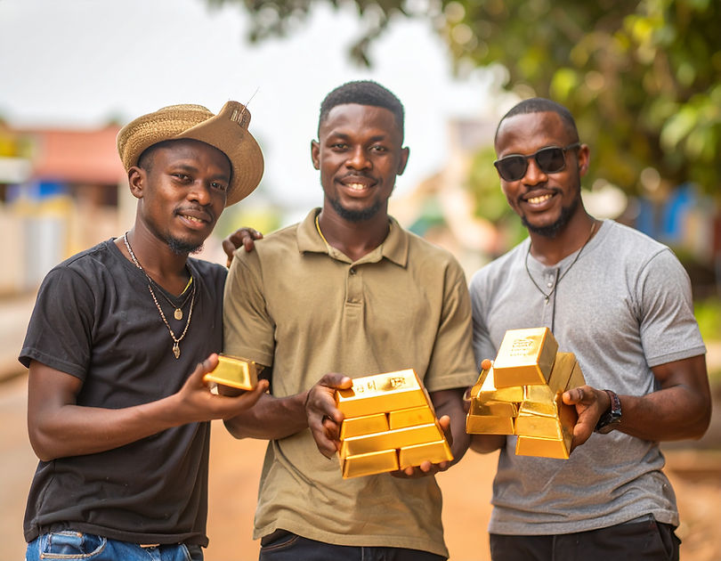 Firefly_african gangsters casual dressed in Accra with gold bars 382616.jpg