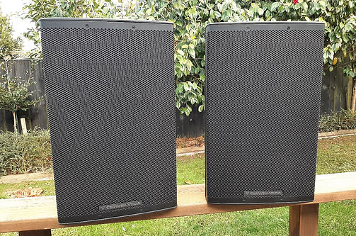 Front view of speakers