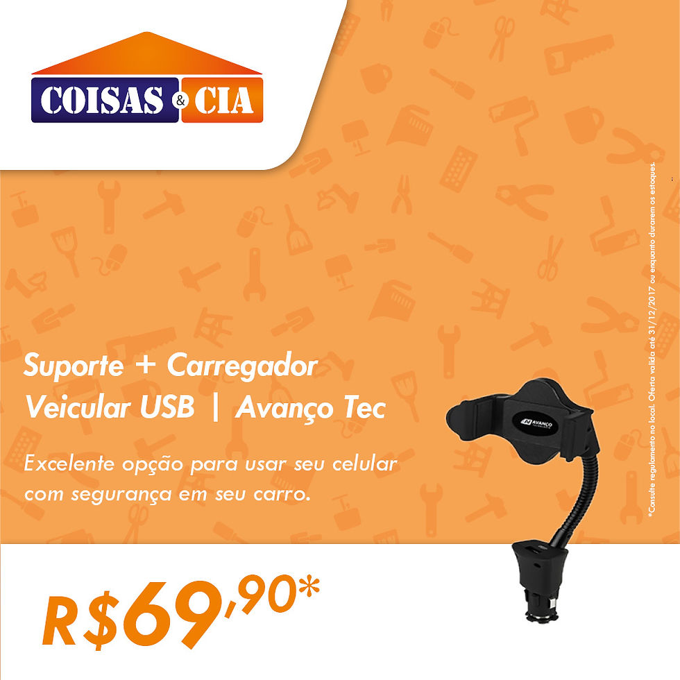 Suporte + Carregador Veicular