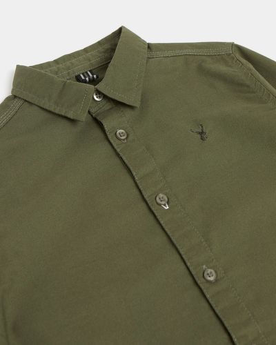 Thumbnail: Boys Oxford Shirt- Dark Green