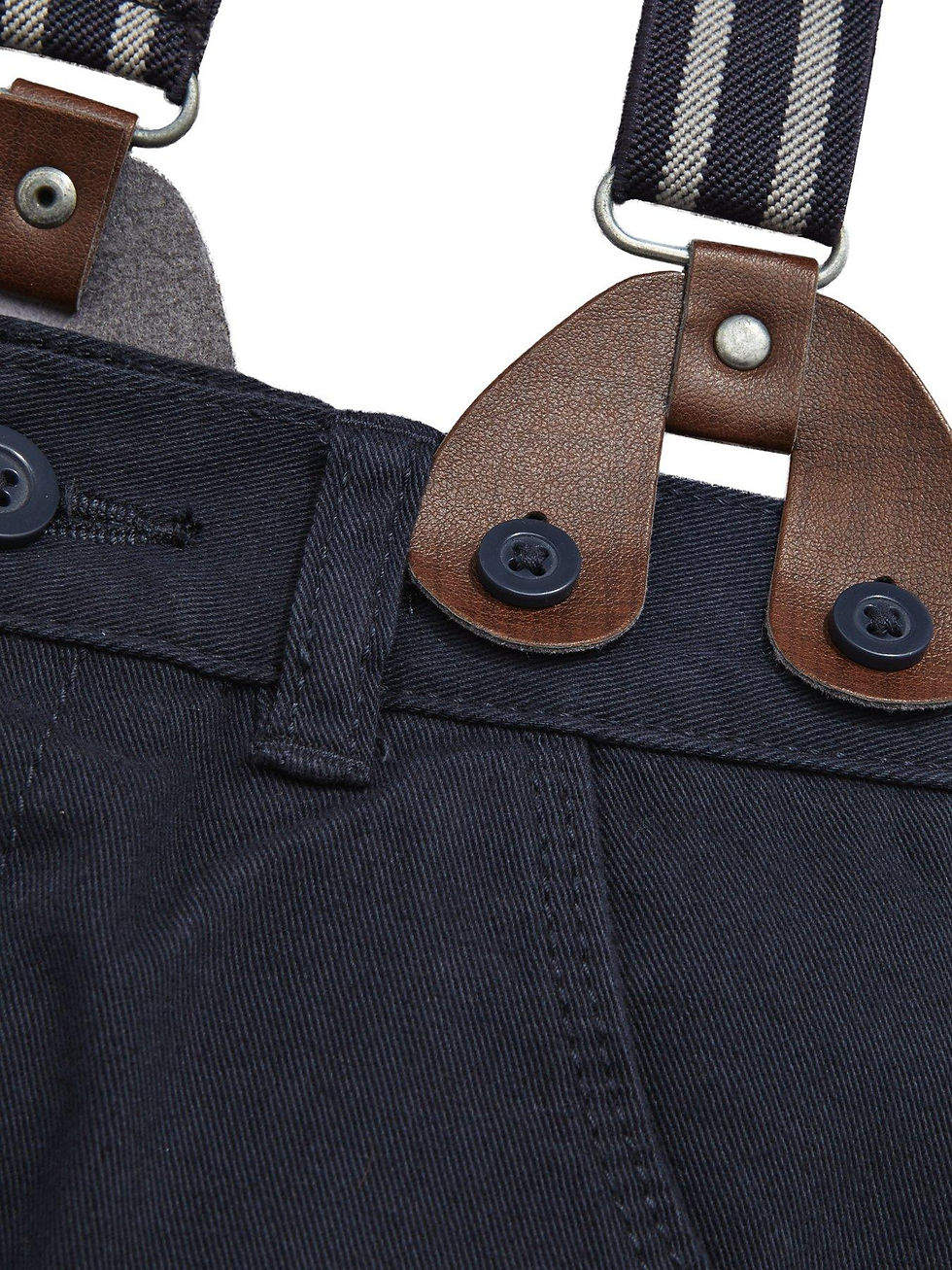 Thumbnail: Boy's navy dungarees