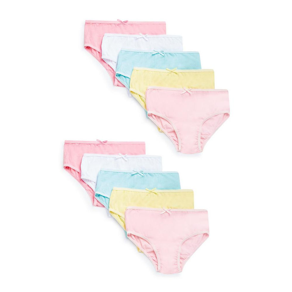 Girls Cotton Briefs - Pack of 10
