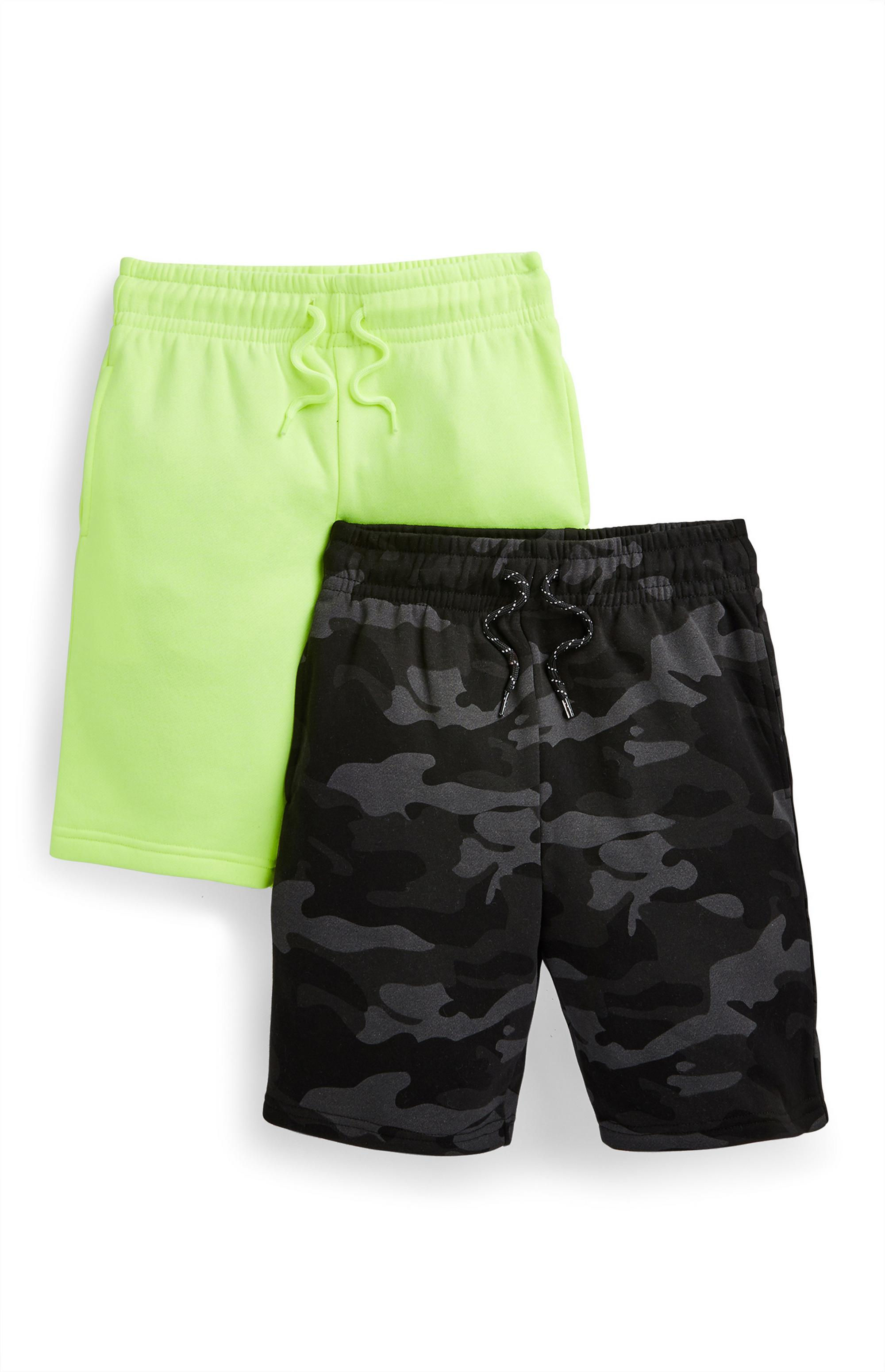 Jersey 2 Pack Shorts- Lime