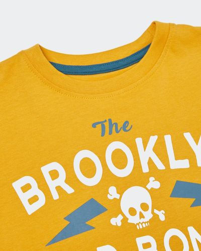 Thumbnail: Printed Long Sleeve Top- Ochre