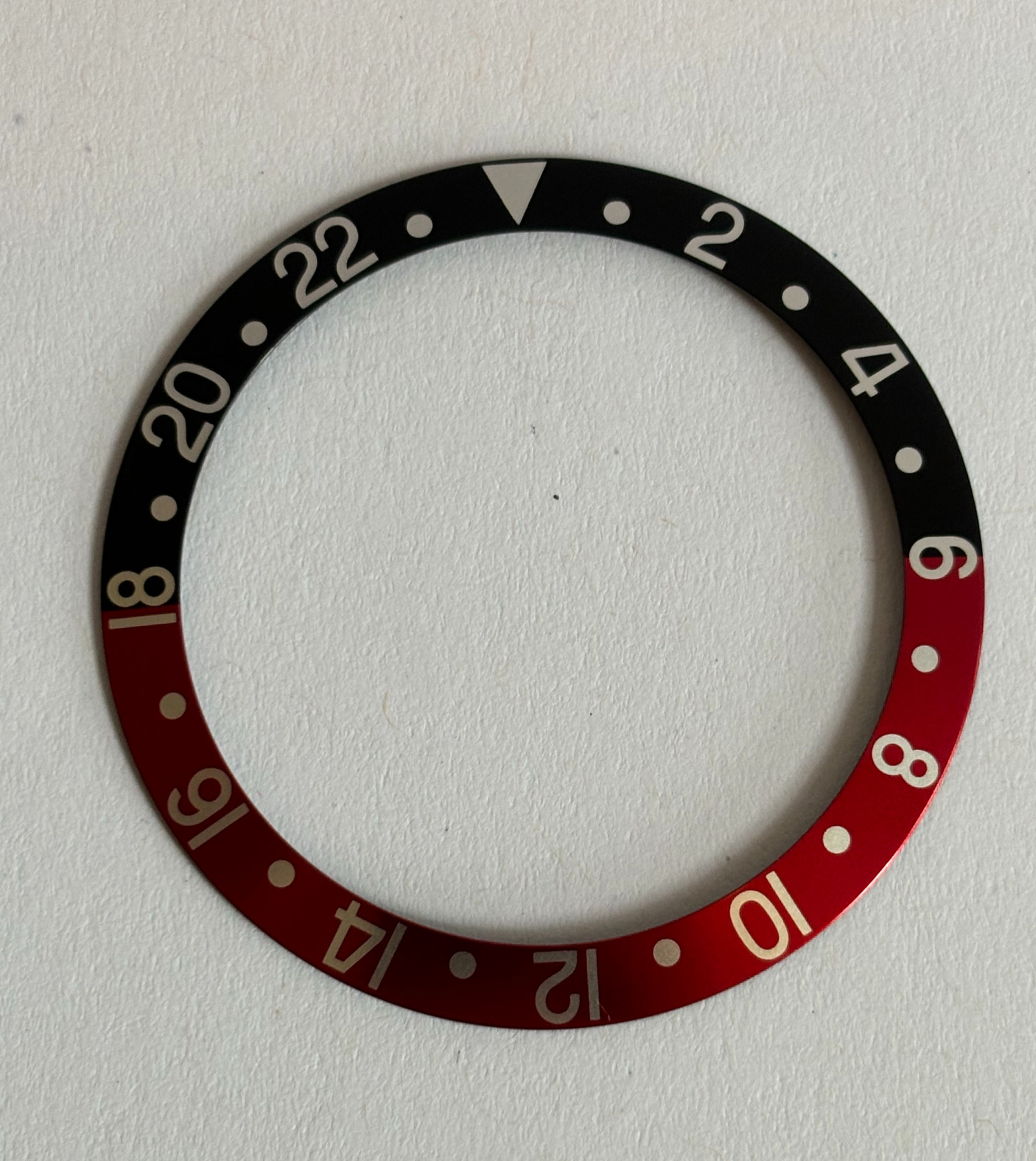 BEZEL INSERT TO FIT ROLEX GMT 16760-7 COKE RED & BLACK