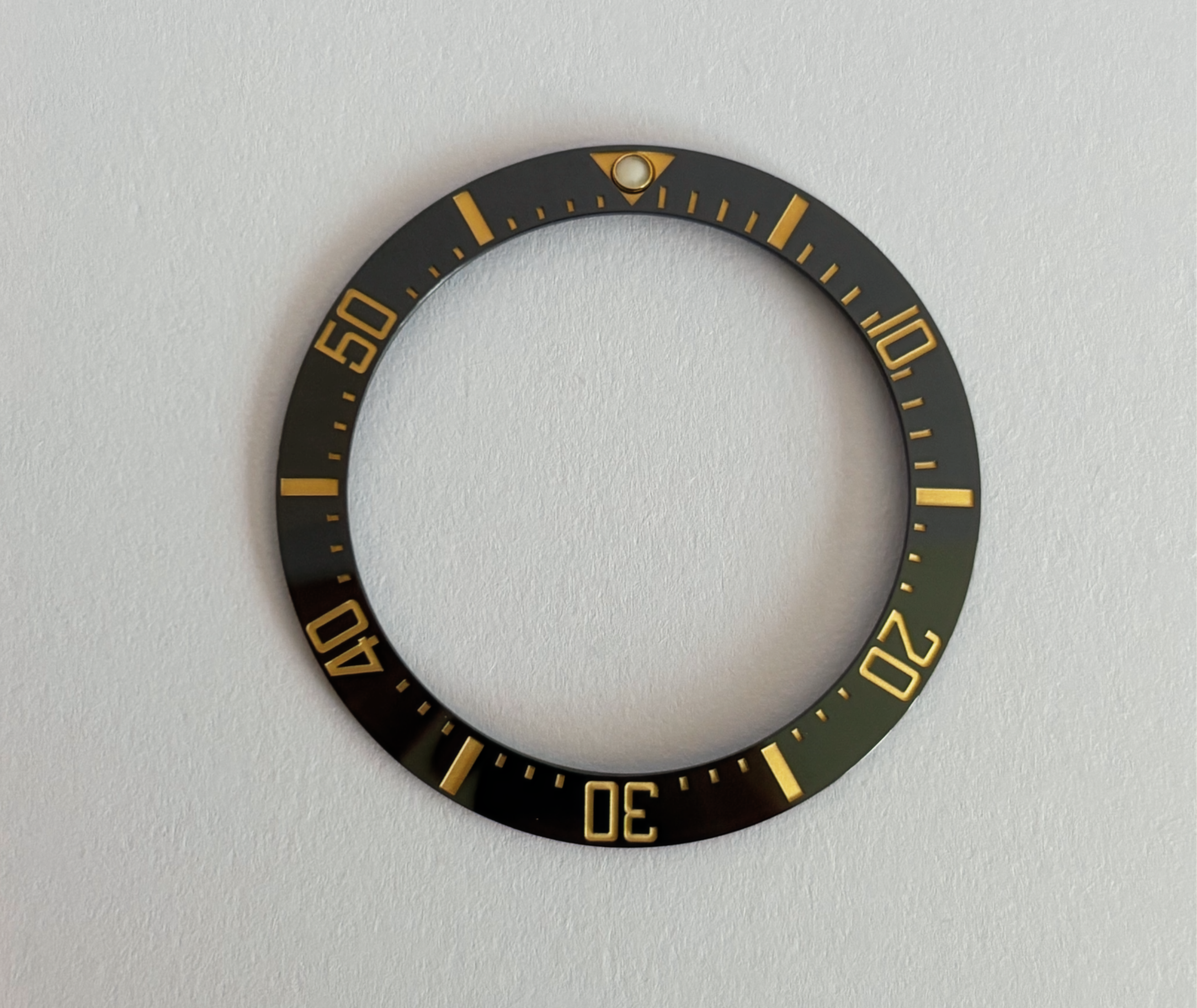 CERAMIC BEZEL INSERT TO FIT ROELX SEA DWELLER 43MM 126603 BLACK & GOLD