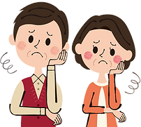 困り顔のシニア